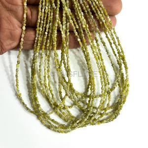 Cuentas de diamante amarillo natural, cuentas de diamante amarillo sin cortar de 2-3.5MM, cuentas de diamante en bruto, pepitas de diamante para la fabricación de joyas. - Product Image 4