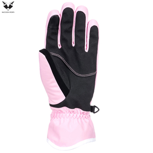 In One Solid Pink Color Good Supplier Unique Design Make Your Own High Quality Insulated Heated Waterproof Breathable <b>Ski</b> <b>Gloves</b> - Product Image 4