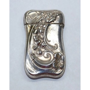 New Arrival Vintage Aluminum Match Case Embossed Floral Design Durable Household Use - Product Image 2