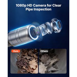 Endoscopio Industriale Aggiornato 2026, Telecamera per Tubature da 20m/65.6ft, IP68, 12 LED, Wireless WiFi - Product Image 3