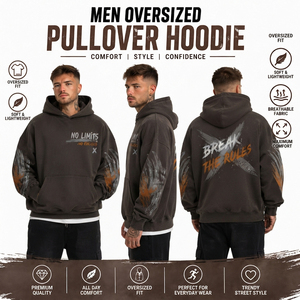 <b>Men</b> <b>Oversized</b> Pullover <b>Hoodie</b> Printed Cotton <b>Fleece</b> Hooded Sweatshirt <b>Men</b> Winter Wear Pullover Hood Casual Wear <b>Men</b> Hoodies - Product Image 4
