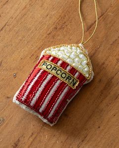 Handmade Beaded Popcorn <b>Christmas</b> Ornament High Quality Heart Shape Hanging Decoration Cute Food Theme <b>Tree</b> Decor - Product Image 1