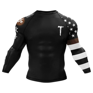 เสื้อรัดกล้ามเนื้อแขนยาวสำหรับฝึกซ้อม MMA ยูนิเซ็กซ์ ระบายอากาศ แห้งเร็ว สำหรับกีฬาต่อสู้ โดย TANAZAINRA - Product Image 2