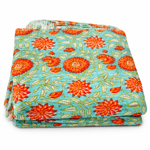 Robes en popeline peignée tissée légère, respirante, absorbante, écologique, biologique, à imprimé floral magnifique pour filles et garçons - Product Image 1