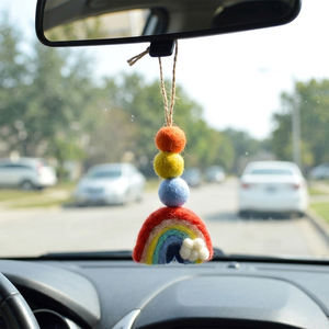 Difusor de Aroma para Coche y Hogar de Fieltro de Lana Natural, Clip para Aceites Esenciales, Regalo Ecológico Hecho a Mano en Nepal - Product Image 3