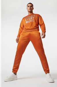 Men Crew Neck Printed Sweatshirt And Jogger <b>Set</b> 100% Polyester Fleece Printed Sweat Suit Men's 350gsm Polyester Sweat Suits Men - Product Image 5