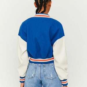 Chaqueta Varsity Oversize para Mujer 2026, Diseño de Letras Bordadas Personalizadas, Abrigo de Invierno, Estilo Deportivo Informal, Tipo Jumper Corto - Product Image 2