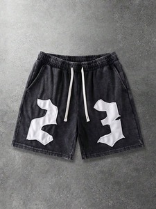 High Demanding Custom Logo <b>Yellow</b> Black Two Tone Lightweight Breathable Casual Athletic Summer Drawstring <b>Shorts</b> - Product Image 5