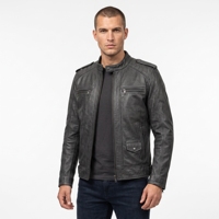 Dumela Nouvelle veste bomber décontractée pour homme en cuir de vachette gaufré à bouton unique, service OEM, noire, séchage rapide et respirante