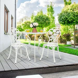 Set di Mobili da Giardino in Alluminio Pressofuso con Design a Rosa, 1 Pezzo - Product Image 3