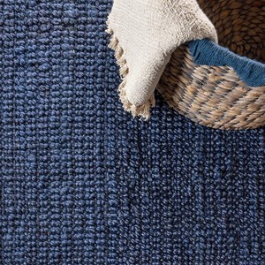 Tapis en jute tissé à la main, couleur unie, rectangulaire, style moderne, à poils plats, épaisseur fine, nettoyage facile, adapté aux animaux domestiques et aux enfants, pour salon - Product Image 6