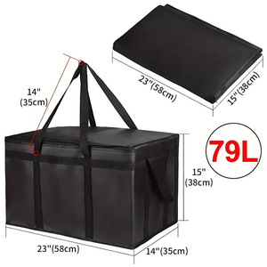 Large <b>Reusable</b> Foldable Insulated <b>Food</b> Delivery <b>Bags</b>, Insulated <b>Bags</b> to Keep <b>Food</b> Cold, <b>Reusable</b> <b>Food</b> Insulated Takeout <b>Bag</b> - Product Image 3