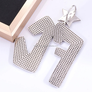Fine Luxury Pendants Charms Men's 925 Sterling Silver Pave Clear VVS Moissanite Baguette Cut Diamond IGI Certified RB GEMS - Product Image 6