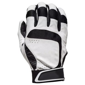 Low Price Black <b>White</b> Print Leather Waterproof Insulated Baseball Batting Gloves Left-Right Handed Unisex Adult Wholesale - Product Image 4