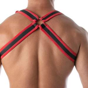 Harnais de poitrine en dentelle respirant réglable en similicuir blanc pour homme, style Kinky Bulldog, pour clubwear et fétichisme, grandes tailles - Product Image 6