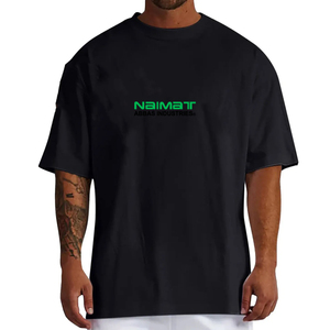 เสื้อยืดแขนสั้นผู้ชายทรงโอเวอร์ไซส์ ผ้าคอตตอนเจอร์ซีย์ 100% คอกลม ดีไซน์เรียบง่าย สไตล์ลำลอง - Product Image 5