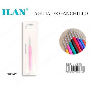 Uncinetto Ilan 3.0 mm x 138 mm con impugnatura morbida per lavoro a maglia e uncinetto - Product Image 3