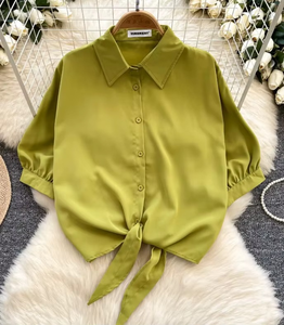 Camisas y Blusas de Mujer para Primavera, Verano y Otoño, Manga Larga, Cuello Camisero, Cierre de Botones, Estilo Vintage, Ecológicas, de Secado Rápido - Product Image 4