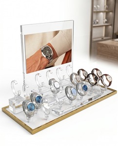 Exhibidor y Soporte para Relojes de Acrílico Transparente, Diseño Elegante y Moderno de Lujo, Lavable - Product Image 1
