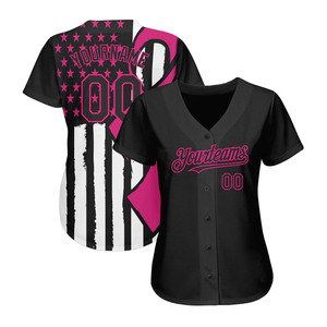Maillot de baseball hip-hop personnalisé à manches courtes pour hommes, uniforme de sport actif, imprimé, anti-humidité, chemises décontractées à boutons - Product Image 2