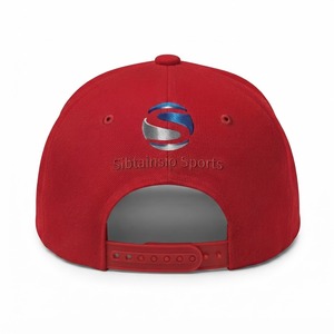 Gorra de Béisbol Bordada de 5 Paneles Personalizada al por Mayor, Color Rojo, para Adultos, de Tela de Algodón, Talla Ajustable, para Deportes - Product Image 4