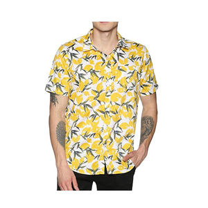 Chemise Hawaïenne d'Été Personnalisée en Tissu pour Homme, Col en V, Respirante, Séchage Rapide, Écologique, Vêtement Décontracté d'Été – Vente en Gros - Product Image 5