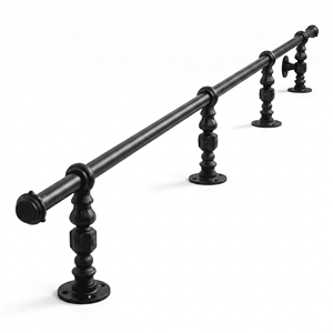 Rampe murale industrielle en fonte pour escaliers, résistante à la rouille - Product Image 1