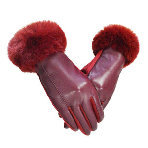 Women Winter <b>Touchscreen</b> <b>Gloves</b> Fur Cuff Windproof Thermal Driving Cycling Mittens for Outdoor Daily Use - Product Image 3