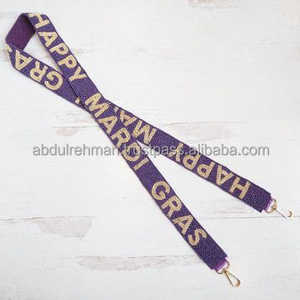 Lady Luxury Beaded Gameday <b>Purse</b> Strap Sweet Style <b>Red</b> Bag Hanger - Product Image 6