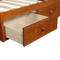 Lit plateforme moderne en bois de pin naturel avec 3 tiroirs pour chambre à coucher – Vente en gros à prix abordable