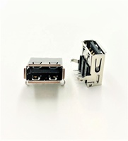 Conector USB 2.0 Hembra Tipo Stock 1x1 de 90 Grados DIP 4 Posiciones para Soldar/Prensar, Compatible con RoHS, Marca LITE, Montaje SMT para PCB