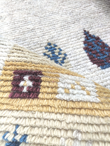 Alfombra Gabbeh Kilim de la Colección Ocean Art, Hecha a Mano, con Patrón Geométrico, de Lana, Reversible, con Pelo Elevado, Antideslizante, Ecológica, Tamaño Mediano - Product Image 2