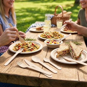 Gran oferta, juego de cubiertos de comedor ecológicos, cucharas y tenedor de madera biodegradables, cuchara biodegradable compostable de madera - Product Image 3