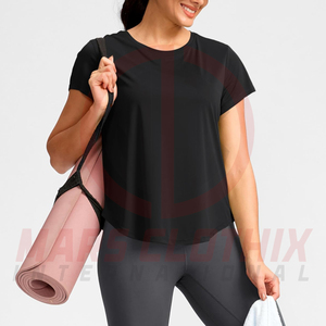 Camiseta Deportiva de Manga Corta para Mujer, Nueva Moda 2026, Proveedor Directo de Fábrica, Camisetas Deportivas de Compresión para Mujer - Product Image 4