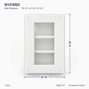 ตู้ติดผนังบานกระจกขนาด 12 x 18 นิ้ว สีขาวสไตล์เชคเกอร์ ประกอบเอง (RTA) ขายส่งจากโรงงานเวียดนามโดยตรง - Product Image 6