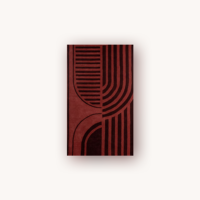 Tapis rectangulaires de grande surface, modernes, abstraits, en laine tuftée à la main, à poils longs, avec envers en latex