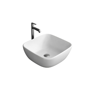 NEO Modern Glossy NSF Certified Single Hole Lever Faucet Countertop Basin with <b>Drainer</b> - Product Image 1