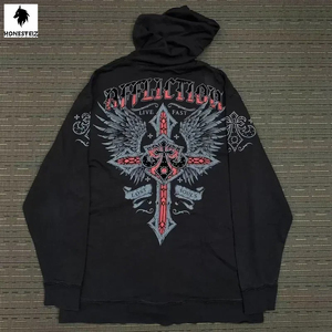 เสื้อฮู้ดดี้ผู้ชายแบบสั่งทำพิเศษ ผ้าฝ้าย 100% สำหรับฤดูหนาว แบบเรียบง่าย สวมใส่สบาย ไซส์ใหญ่ ระบายอากาศได้ดี แห้งเร็ว สีพื้น - Product Image 1