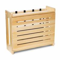 Soporte de Pared para Router WiFi de Madera Tallada de Gran Capacidad, Organizador de Cables, Estante de Almacenamiento para Sala de Estar, Diseño Moderno y Duradero