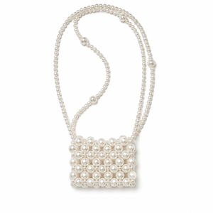 Bolso de Mano de Lujo Cuadrado Impermeable con Cuentas de Perlas, Mini Bolso de Hombro Hecho a Mano para Fiesta, Bolso de Noche Elegante para Mujer - Product Image 1