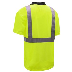 เสื้อยืดโปโลแบบมีกระเป๋าหน้าอก สะท้อนแสง เหมาะสำหรับงานที่ต้องการความปลอดภัย แขนสั้น - Product Image 3
