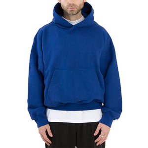 QIANSHI Sweat à capuche unisexe en molleton bouclette 100 % coton de haute qualité, coupe oversize, personnalisable, 400 g/m², style streetwear pour homme - Product Image 6