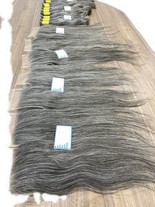 Prix usine haute qualité 100% Extensions de cheveux humains couleur grise fermeture à lacet frontale grand stock pas de perte ou d'emmêlement - Product Image 3