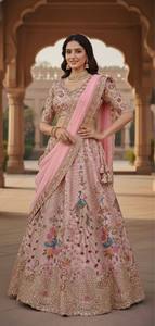 ชุดเลเฮนกา โจลี ดูปาตตา ผ้าจอร์เจตต์ ปักลายด้วยดิ้น งานปักเลื่อม สำหรับผู้หญิง แห้งเร็ว ใส่ได้ทุกฤดู สไตล์วินเทจ สำหรับงานปาร์ตี้ ความยาวคลุมเท้า - Product Image 4