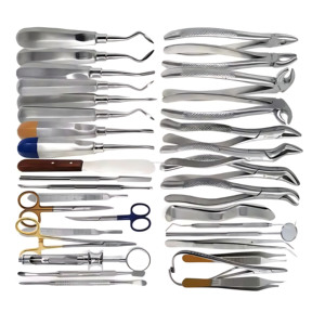 Ensemble d'instruments chirurgicaux de laminectomie en acier inoxydable réutilisable de haute qualité, 34 pièces, outils de chirurgie orthopédique vétérinaire, hôpital - Product Image 1
