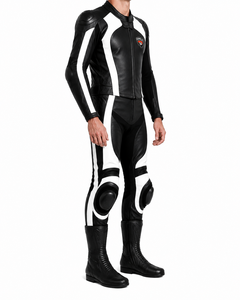 DUMELA Custom Leather Casual Unisex Motorbike <b>Suit</b> High Quality Breathable Black <b>White</b> Full Body Protection Abrasion Resistant - Product Image 4