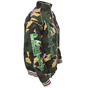 Green <b>Camo</b> <b>Jacket</b> <b>Women</b> Camouflage Long Sleeve Casual Style Sorority Streetwear Lightweight Fashion Outdoor Utility Outer - Product Image 5