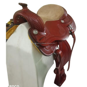 Diseño único Vintage Western Reiner Saddle Pleasure Trail Riding Adult Horse Saddle Western Trail Horse Saddle con multicolor - Product Image 1