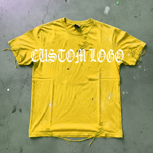 Customized Logo 275gsm Heavyweight 100% Pure Cotton Knitted O-Neck Solid <b>Box</b> T-Shirt Men Shoulder <b>Drop</b> Oversized - Product Image 3