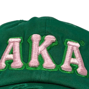 AKA Green Hat Pink Embroidered Letter Baseball <b>Cap</b> Adjustable Cotton Headwear Casual Fashion <b>Vintage</b> Style <b>Cap</b> for Men Women Out - Product Image 6